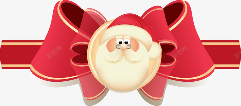 圣诞老人蝴蝶结标志png免抠素材_新图网 https://ixintu.com Christmas Merry 圣诞快乐 圣诞老人 圣诞节 蝴蝶结标志 装饰图案