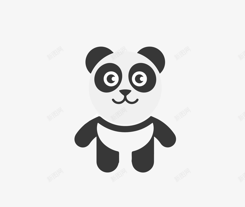 小熊图标矢量图ai_新图网 https://ixintu.com ai格式 卡通 图标 扁平设计 熊 眼睛 眼睛发光 眼睛放光 矢量图免费下载 矢量图