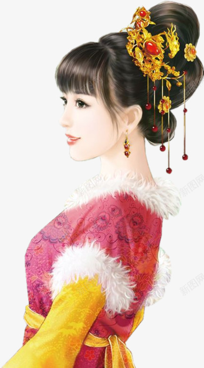美少女png免抠素材_新图网 https://ixintu.com 人物 古风 漫画 美少女