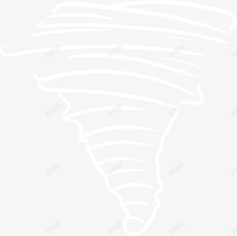 龙卷风手绘线条png免抠素材_新图网 https://ixintu.com 大风 天气气候 强风 手绘 曲线 气候 气象天气 线条 龙卷风