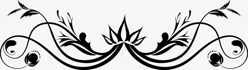 花纹矢量图ai免抠素材_新图网 https://ixintu.com 剪影 古典 欧式 线条画 花边 边框 矢量图