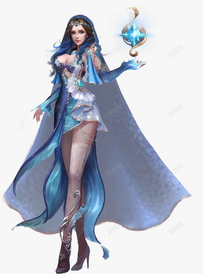 蓝色服饰性感美女png免抠素材_新图网 https://ixintu.com 性感 服饰 美女 蓝色