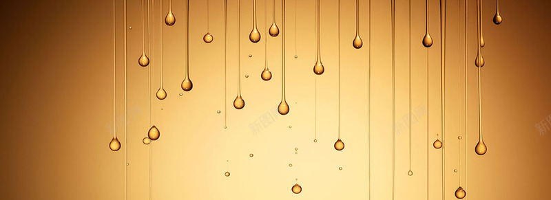 水滴png免抠素材_新图网 https://ixintu.com 水珠 液体 精华 金色 黄色