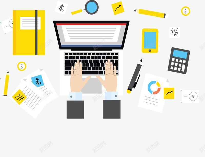 操作电脑的商务白领矢量图ai免抠素材_新图网 https://ixintu.com 商务白领 操作电脑 电脑 白领 矢量png 笔记本电脑 矢量图