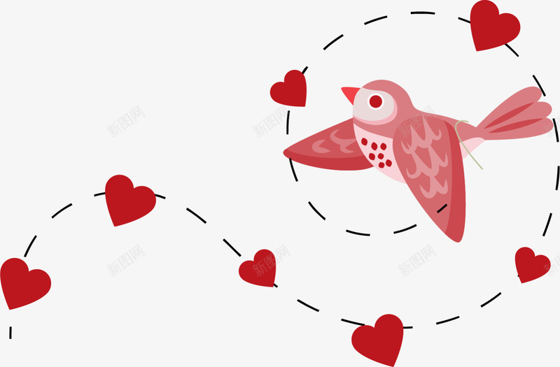 情人节线条爱心小鸟png免抠素材_新图网 https://ixintu.com LOVE 婚庆 情人节 情人节小鸟 浪漫 爱心小鸟 爱情