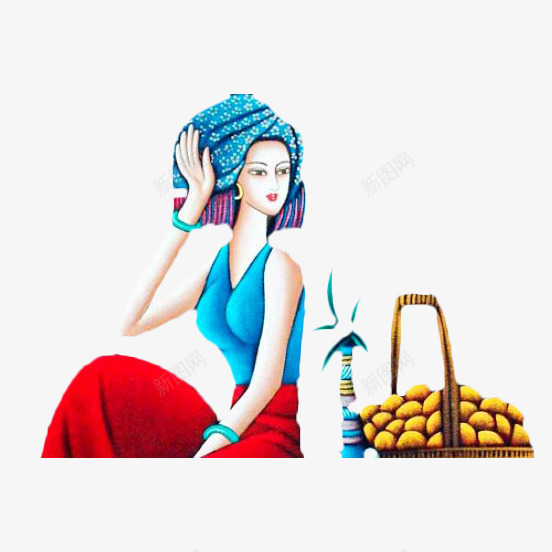 傣族蜡染工艺少女图png免抠素材_新图网 https://ixintu.com 傣家 傣族 傣族图案 少女 少数民族 民族 蜡染 蜡染民族文化