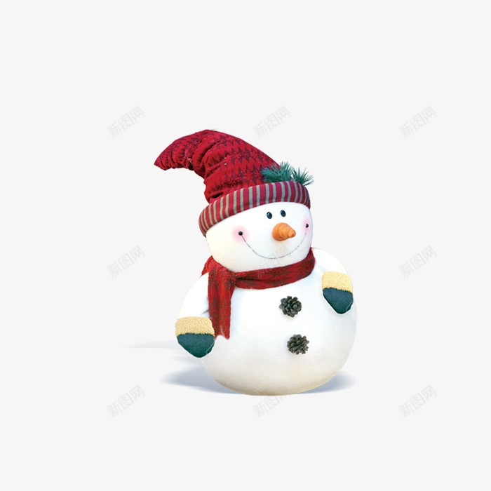 戴帽子雪人png免抠素材_新图网 https://ixintu.com 雪人圣诞帽雪地