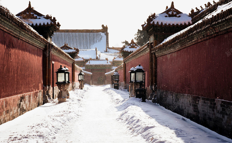 下雪后的北京胡同png免抠素材_新图网 https://ixintu.com 下雪后的北京胡同 北京插画 北京胡同 巷子 老北京胡同 老巷子 老胡同