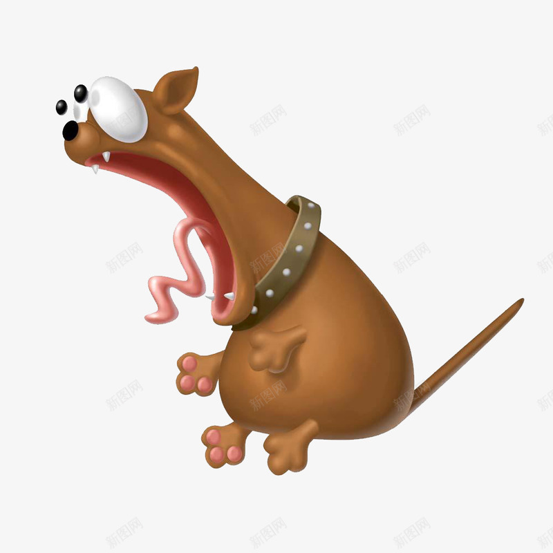 一只几乎差点被抓住的狗png免抠素材_新图网 https://ixintu.com 卡通狗 插画 落荒而逃 逃 逃跑