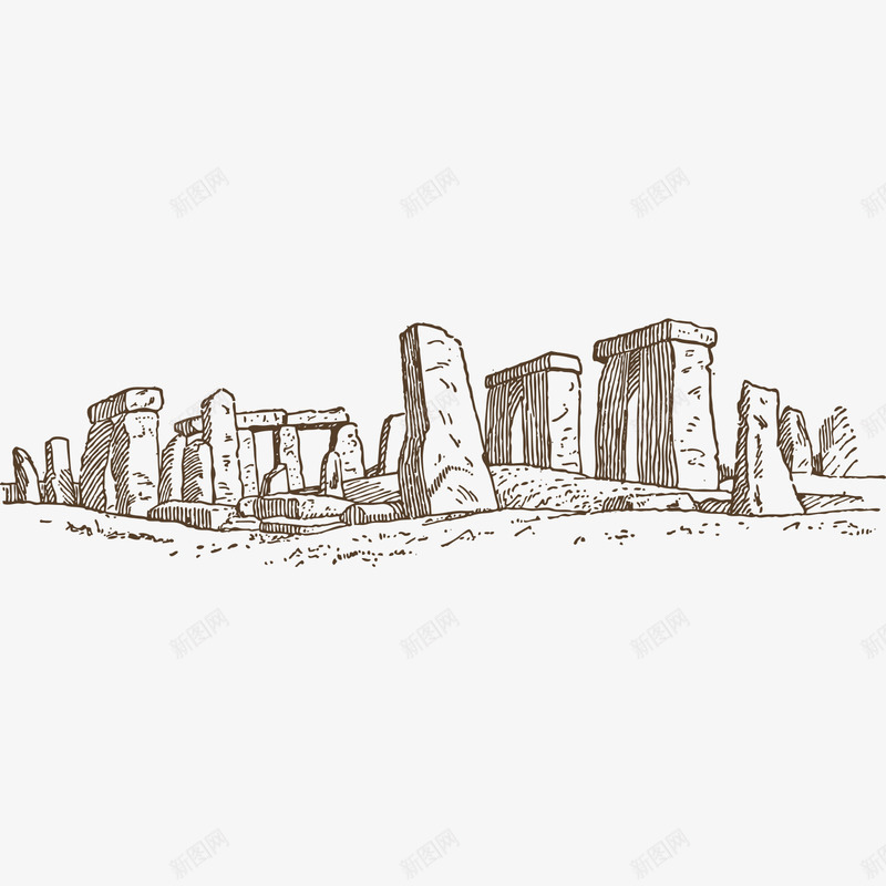 英国巨石阵建筑旅游景点手绘矢量图图标ai_新图网 https://ixintu.com 国外 图标 地标 建筑 抽象 旅游 景点 英国巨石阵 风景 矢量图