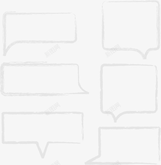粉笔对话框矢量图ai免抠素材_新图网 https://ixintu.com 创意 对话框 平面设计 手绘 粉笔画 边框 矢量图