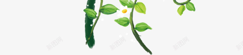 绿色唯美小木屋png免抠素材_新图网 https://ixintu.com 唯美装饰元素 小木屋 木头屋 花草 鸟窝