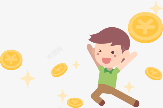 h5卡通男孩钱币png免抠素材_新图网 https://ixintu.com h5素材卡通男孩钱币 商业 圆形 金币 金融