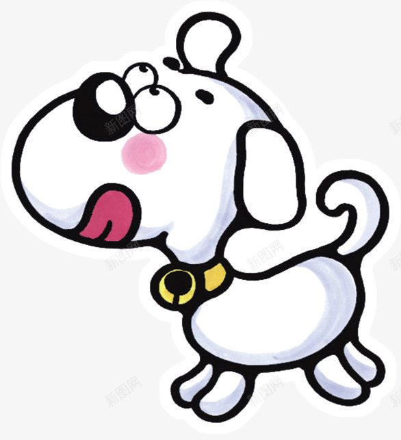 手绘白色卡通化妆小狗铃铛png免抠素材_新图网 https://ixintu.com 化妆 卡通 白色 铃铛