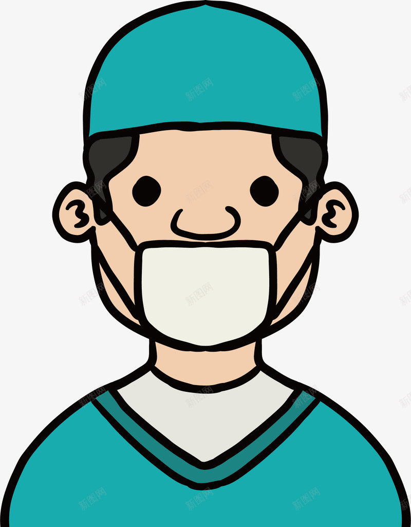 戴口罩的外科医生png免抠素材_新图网 https://ixintu.com 医生 口罩医生 外科医生 戴口罩 手绘医生 矢量png