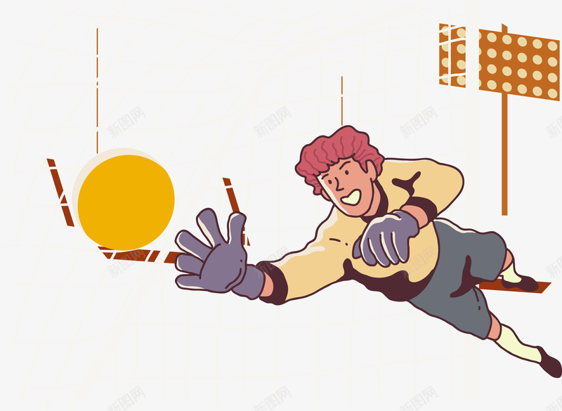 卡通踢足球插画装饰矢量图ai免抠素材_新图网 https://ixintu.com 世界杯 操场 昂扬青春 足球 足球运动 踢足球插画装饰 青春飞扬 矢量图