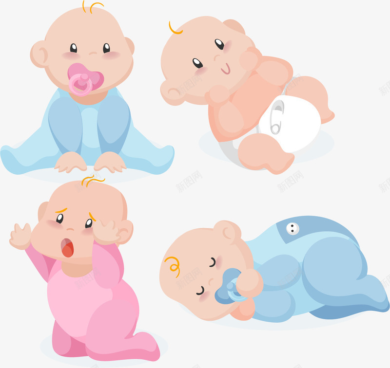 可爱的宝贝png免抠素材_新图网 https://ixintu.com 二孩政策 二胎 宣传素材 生命 矢量素材 酣睡