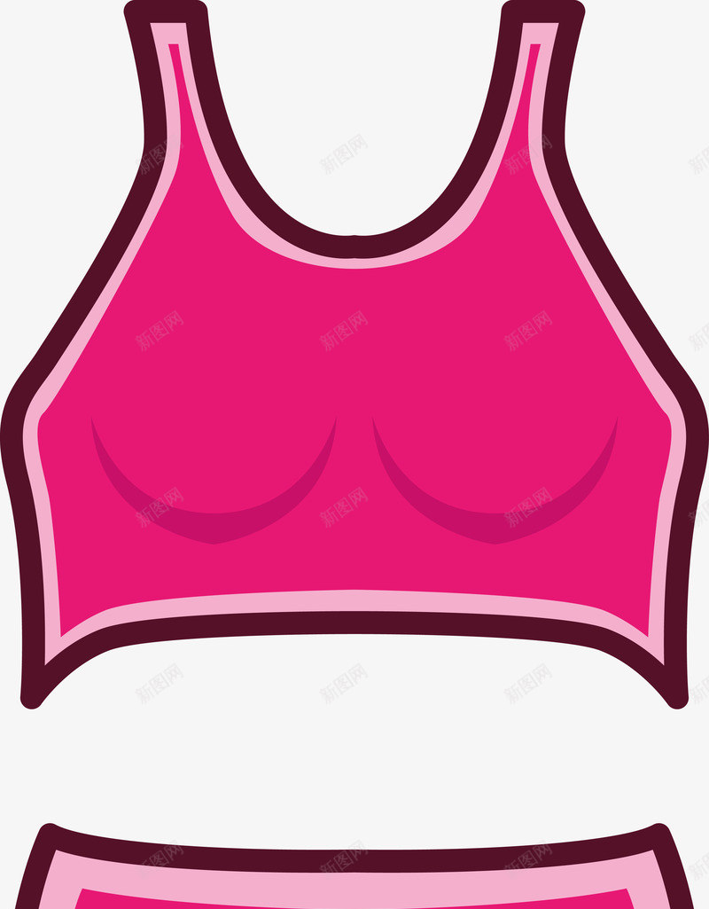 少女风运动套装png免抠素材_新图网 https://ixintu.com 内衣 女士内衣 女装 手绘 背心 运动内衣 运动文胸 运动服饰 运动装 运动裤