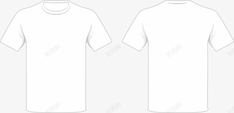 夏装元素png免抠素材_新图网 https://ixintu.com png t恤线图 元素 卡通 夏装 白短袖 白色 空白T恤