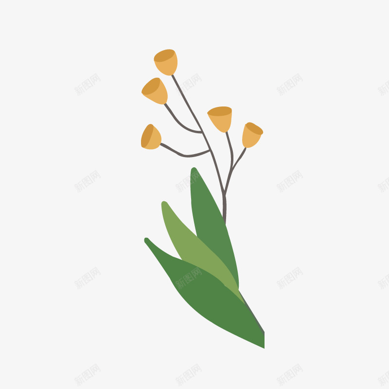 手绘卡通植物类花草矢量图ai免抠素材_新图网 https://ixintu.com 卡通 手绘 植物 花草 矢量图