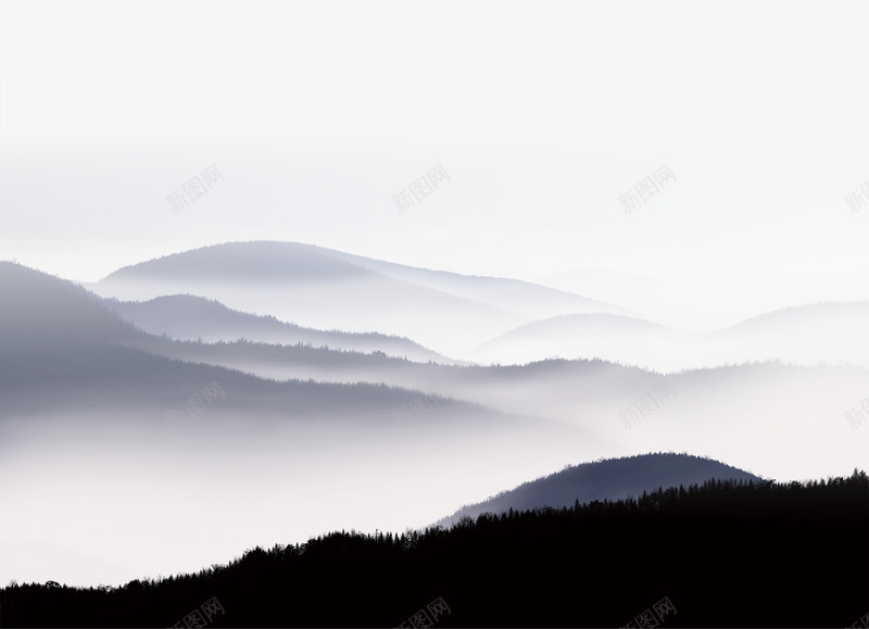山水画山脉png免抠素材_新图网 https://ixintu.com 中国画 云雾缭绕 古风 山水 山水画 山水背景 山脉 山脉线条