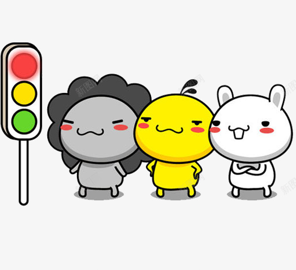 遵守交通规则png免抠素材_新图网 https://ixintu.com PNG图片 免扣 卡通 等 红绿灯 遵守规则