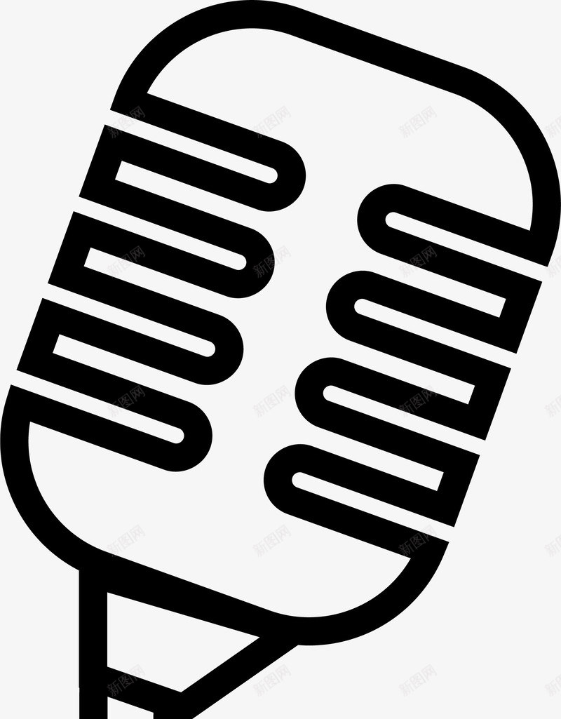 麦克风图标矢量图eps_新图网 https://ixintu.com 图标icon 立式麦克风 话筒 麦克风 麦克风图标 矢量图