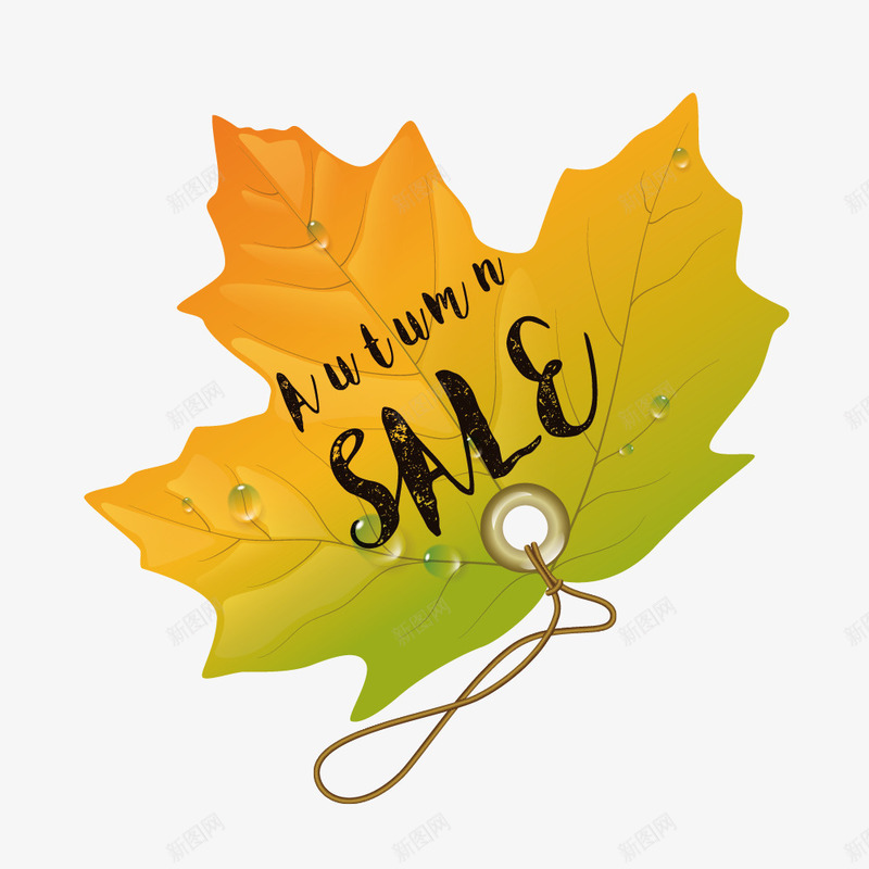 秋季枫叶标签矢量图eps免抠素材_新图网 https://ixintu.com sale 促销 枫叶 渐变 秋季 矢量图