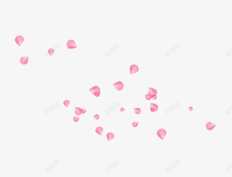 粉红桃花png免抠素材_新图网 https://ixintu.com 桃花 红花 花 花朵 花瓣 飘飞