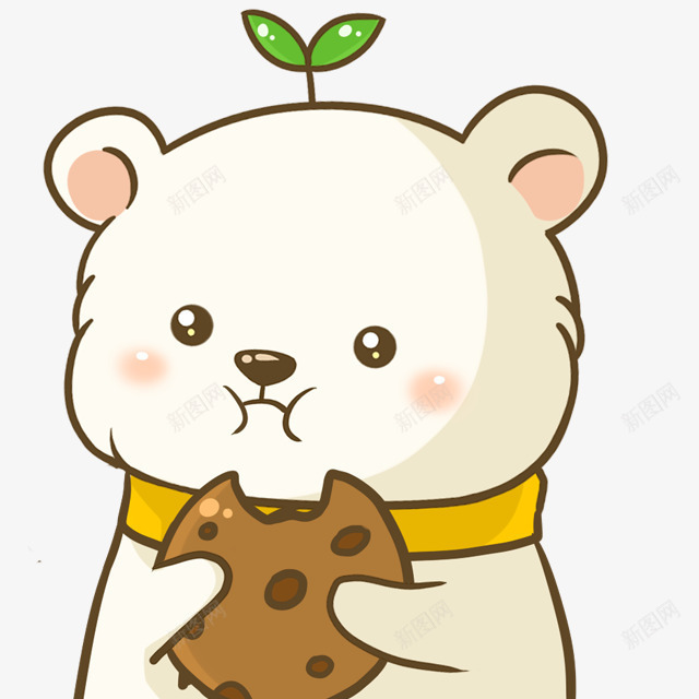 吃东西的可爱小熊贴纸png免抠素材_新图网 https://ixintu.com 东西 可爱 嚼东西 小熊 贴纸