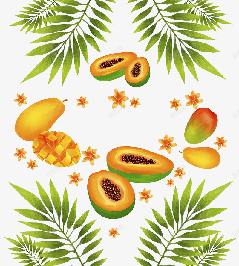 卡通手绘木瓜png免抠素材_新图网 https://ixintu.com 可食用的 有助丰胸的 木瓜 水果 瓜果 瓜果飘香 葛根木瓜 酸甜可口的