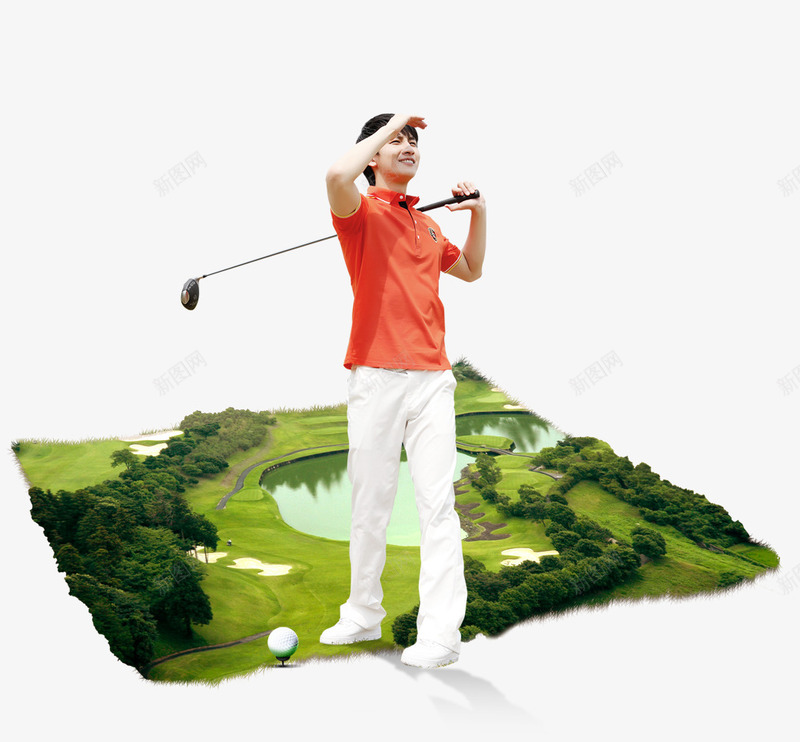 男子高尔夫png免抠素材_新图网 https://ixintu.com 绿地 青年 青春 高尔夫