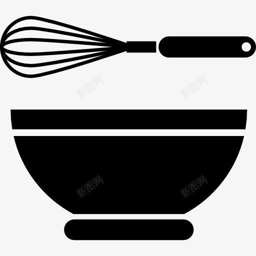 碗图标png_新图网 https://ixintu.com 做饭 厨具 工具和器具 搅拌机 碗 面粉搅拌 餐具