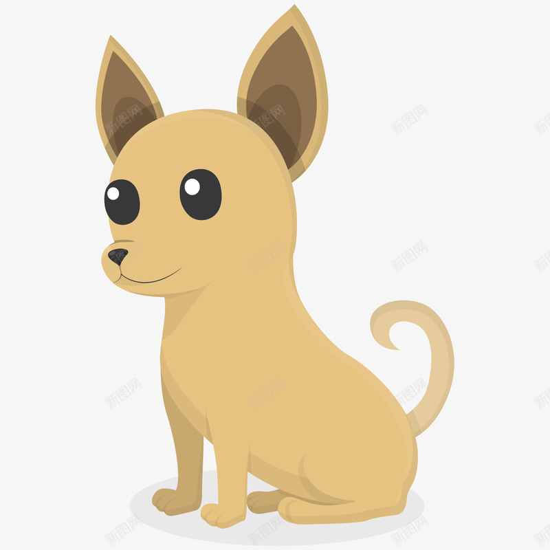 蹲坐着的黄色小狗png免抠素材_新图网 https://ixintu.com 动物 卡通小狗 可爱小狗 生肖狗 蹲坐 黄色小狗