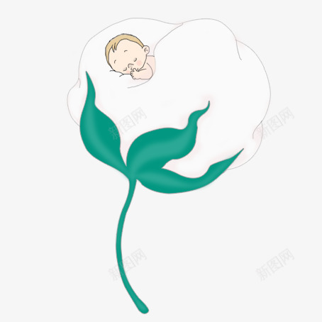 棉花宝宝png免抠素材_新图网 https://ixintu.com 宝宝 棉花 棉花宝宝 母婴 衣服
