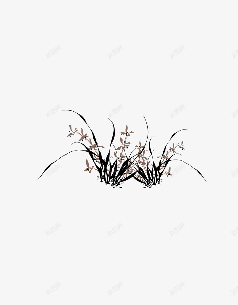 中国风花草png免抠素材_新图网 https://ixintu.com 中国风 企业文化 简约 背景 花草
