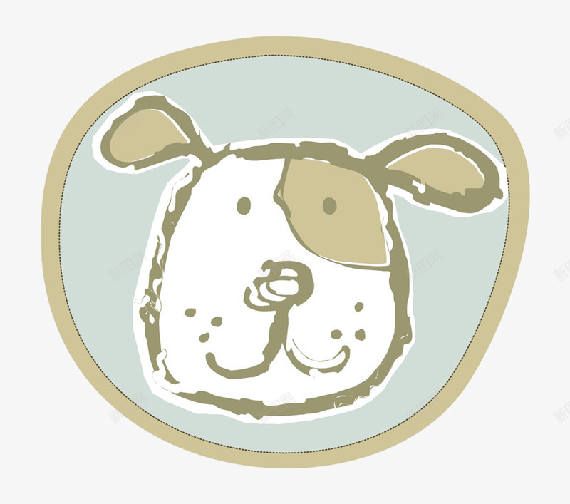 卡通小狗头像png免抠素材_新图网 https://ixintu.com 卡通小狗 可爱动物 忠诚 盘子