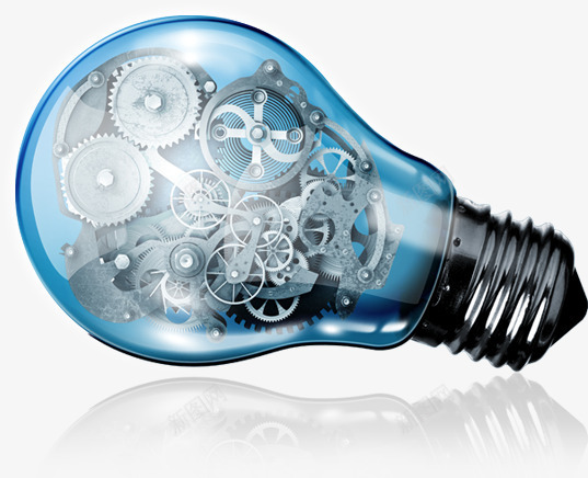 科技感的灯泡png免抠素材_新图网 https://ixintu.com 灯泡 电灯泡 科幻 科技感 齿轮