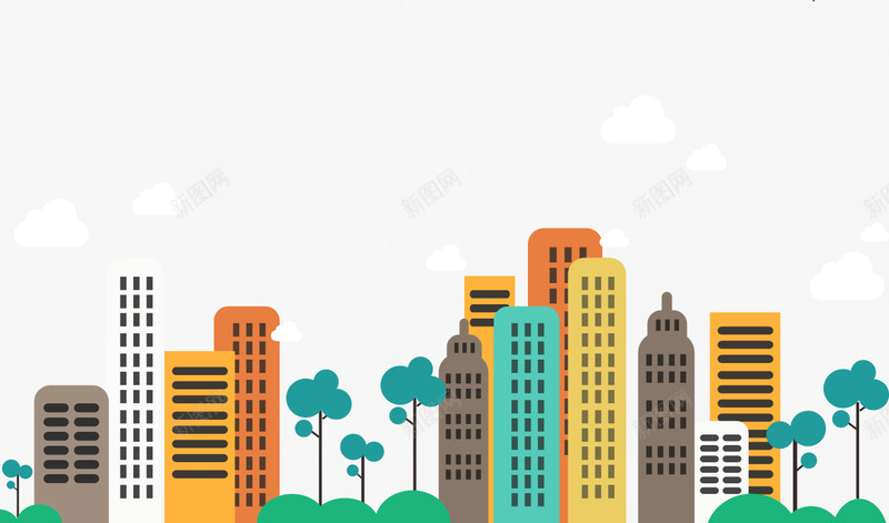 卡通动漫城市建筑png免抠素材_新图网 https://ixintu.com 卡通 城市 建筑