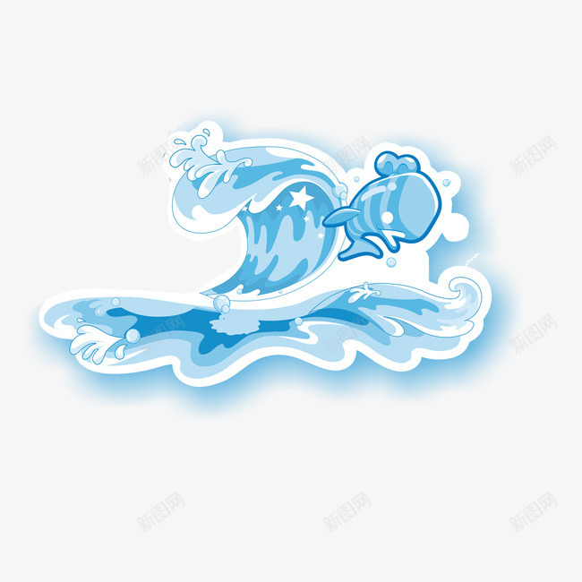 卡通海浪海花png免抠素材_新图网 https://ixintu.com 卡通 海浪 海花
