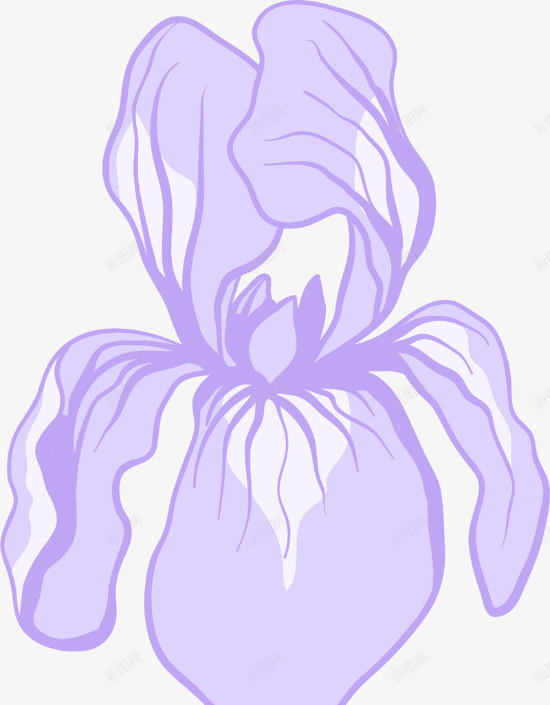 纯色透明的卡通鸢尾花png免抠素材_新图网 https://ixintu.com 卡通鸢尾花 纯色 纯色鸢尾花 美丽花朵 花朵 透明矢量 鸢尾花
