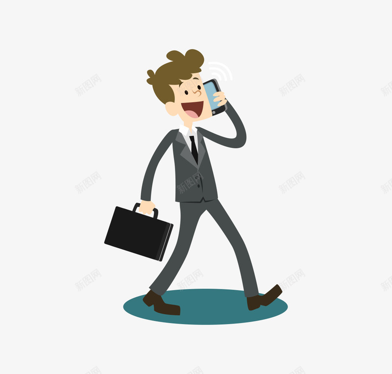 商务职场彩色干活的人图标png_新图网 https://ixintu.com 专业 卡通 员工 商务 图标 培训 工作 干活的人 打电话 简约 职场