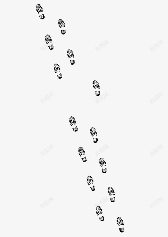 雪地上的一排脚印png免抠素材_新图网 https://ixintu.com 脚印 踪迹 雪地 雪地脚印