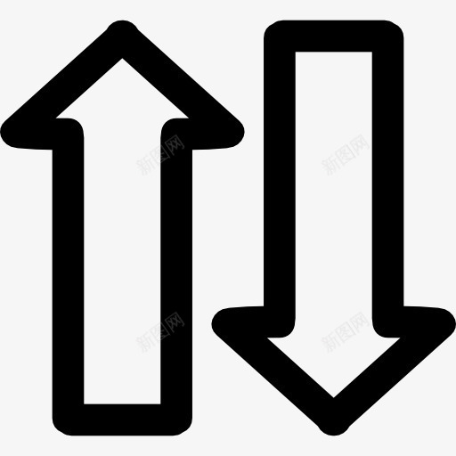 上下手绘箭头情侣图标png_新图网 https://ixintu.com 上下 两个 对 手拉 相反的箭头 符号 箭