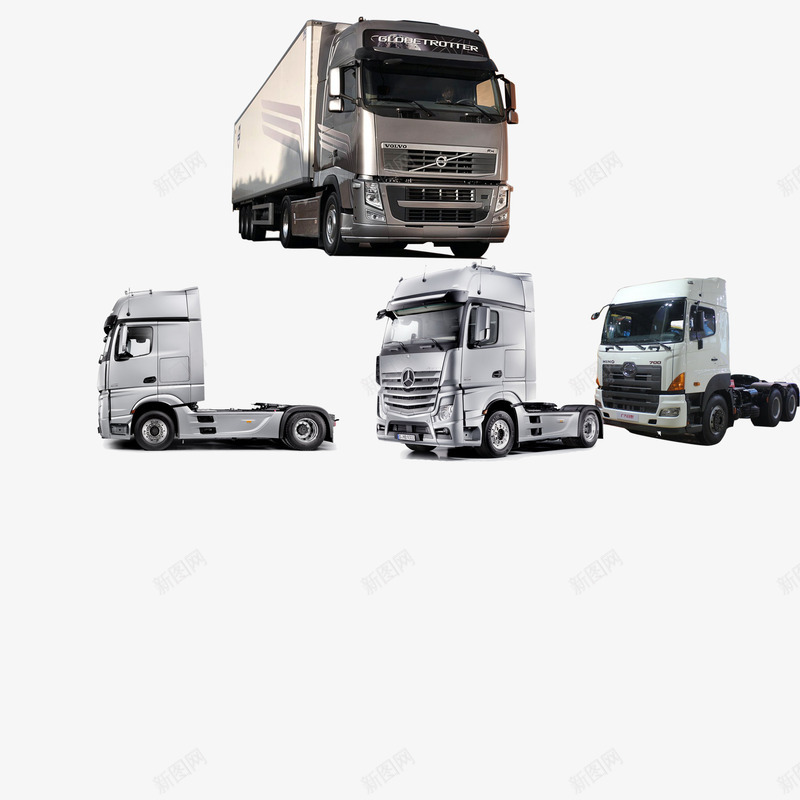 一排汽车货车psd免抠素材_新图网 https://ixintu.com 一排汽车 大型 大型货车 安全 拉客 拉货 美观