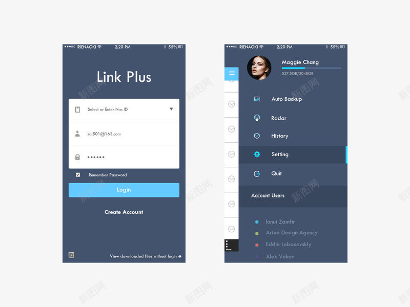APP登录界面UIPSD文件图标psd_新图网 https://ixintu.com APP登录面 登录界面素材 登录界面设计