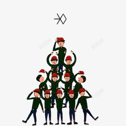 人物版的生命之树psd免抠素材_新图网 https://ixintu.com 人物 健康向上 叠成小树 戴帽子 生命之树 积极生活 黑色男子