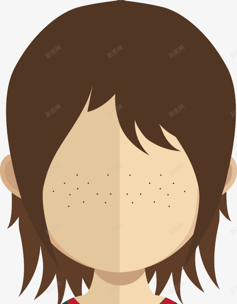 短发女孩人物插画png免抠素材_新图网 https://ixintu.com 人物插画 女孩插画 时尚女孩 短发女孩 雀斑女孩 青春期