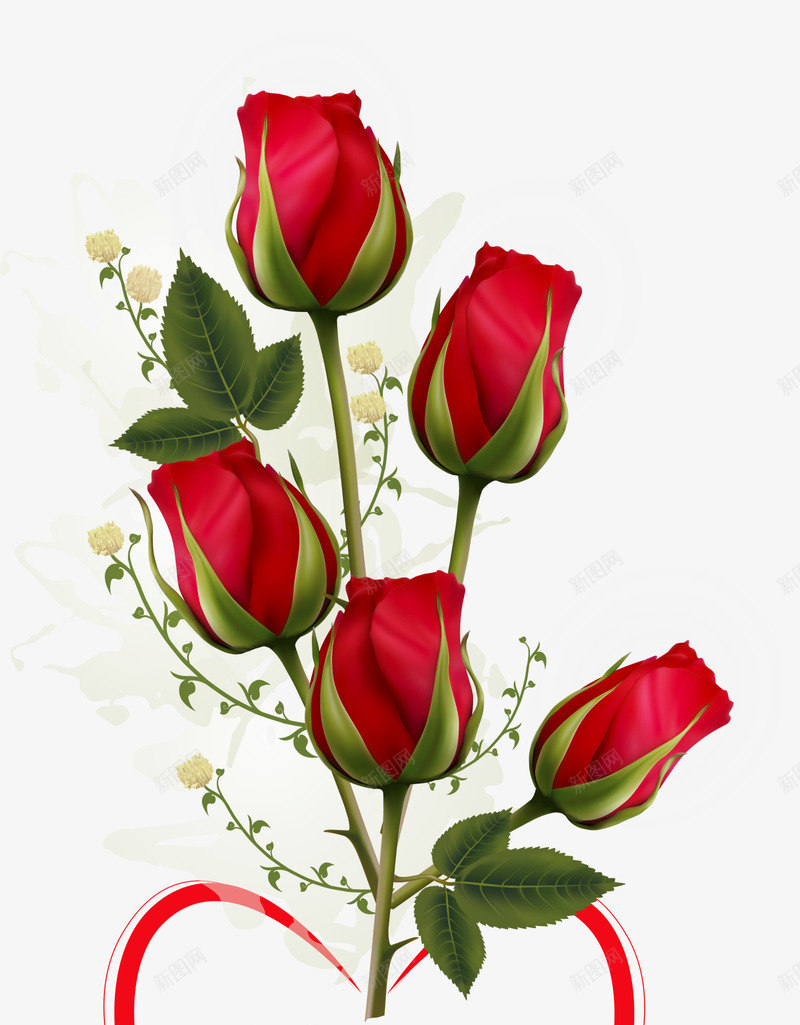 红色情人节玫瑰花束png免抠素材_新图网 https://ixintu.com LOVE 婚庆 情人节 情人节花束 浪漫 爱情 玫瑰花