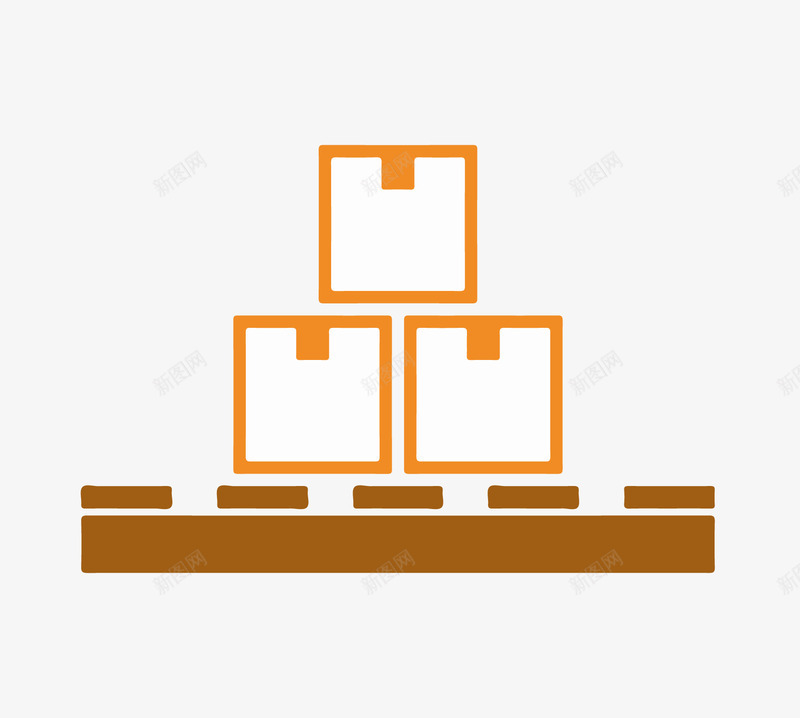 货物存放处图标矢量图ai_新图网 https://ixintu.com 图标 扁平设计 正方形 矢量图免费下载 箱货 货物存放 矢量图